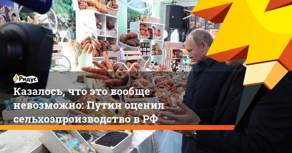 Казалось, что это вообще невозможно: Путин оценил сельхозпроизводство в РФ