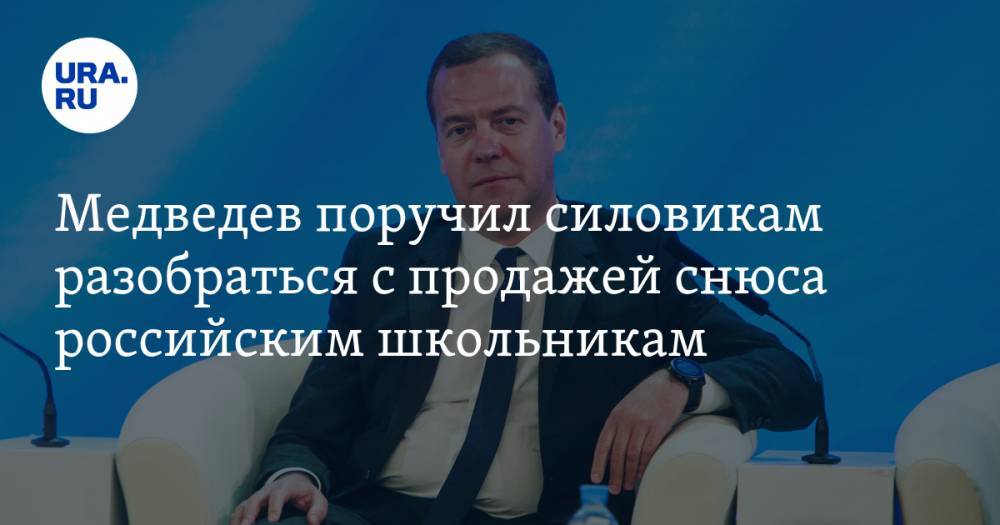 Медведев поручил силовикам разобраться с продажей снюса российским школьникам