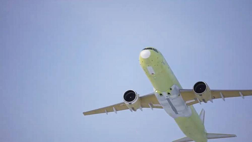 Первый полет нового МС-21-300 попал на видео