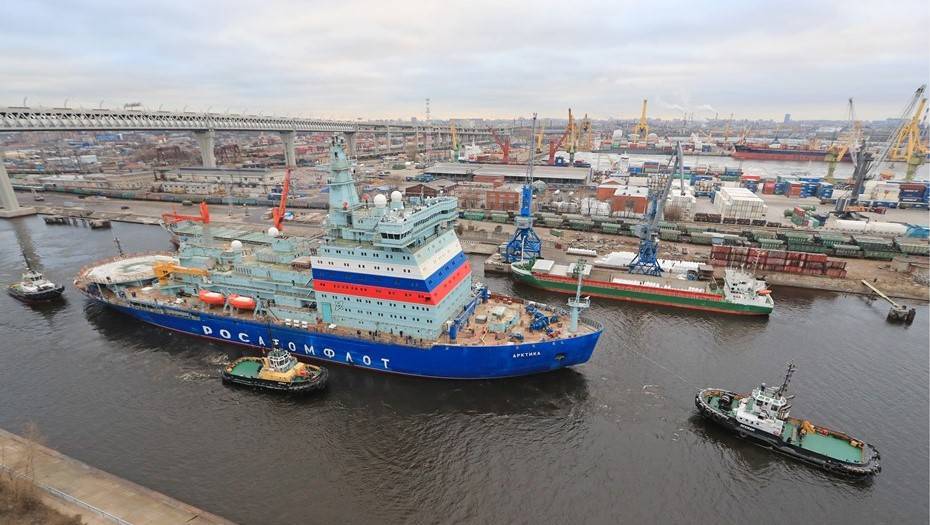 На Балтийском заводе прошли испытания атомного ледокола «Арктика»