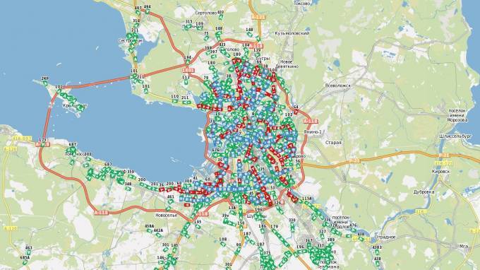 В Петербурге снова заработала интерактивная транспортная карта