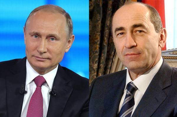 Путин направил экс-президенту Армении Кочаряну поздравительное послание
