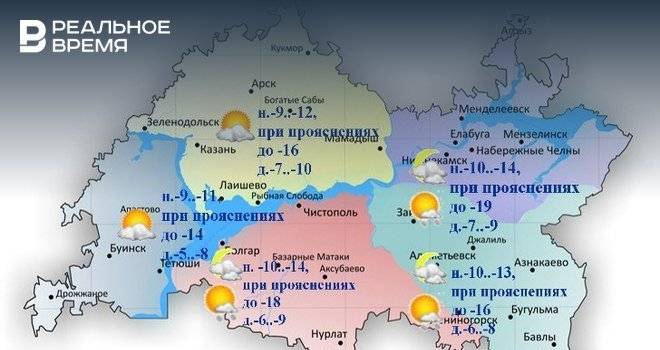 Синоптики Татарстана прогнозируют небольшой снег и до -10°С