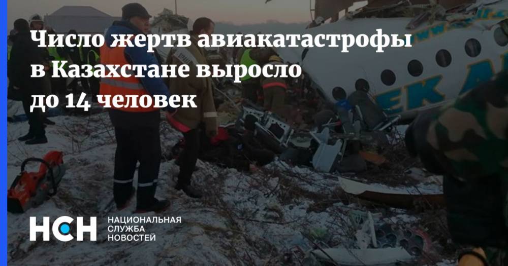 Число жертв авиакатастрофы в Казахстане выросло до 14 человек