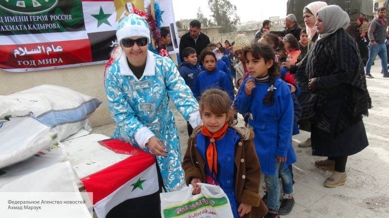 Сирийские дети, находящие в госпитале, получили новогодние подарки от российских военных