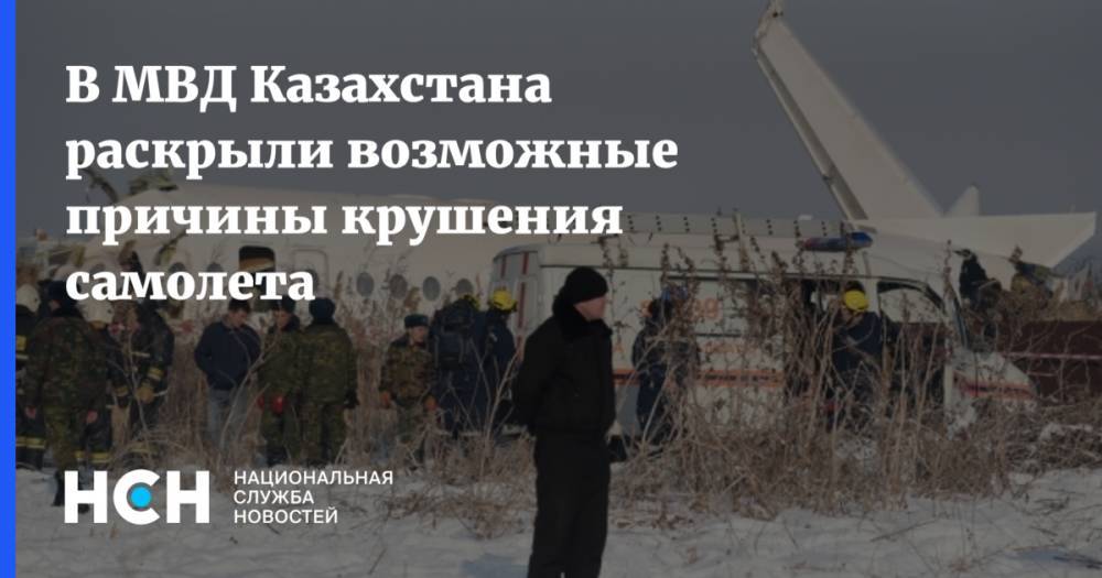 В МВД Казахстана раскрыли возможные причины крушения самолета