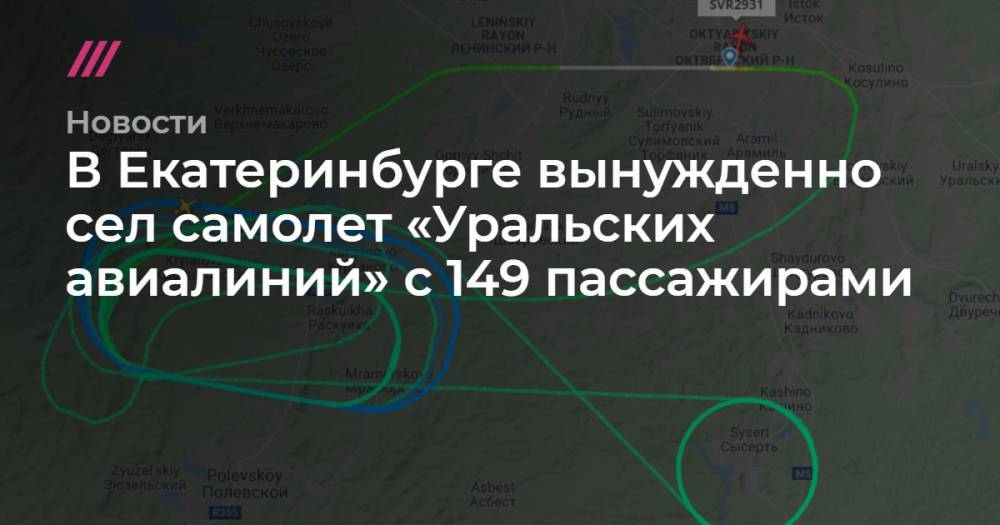 В Екатеринбурге вынужденно сел самолет «Уральских авиалиний» с 149 пассажирами