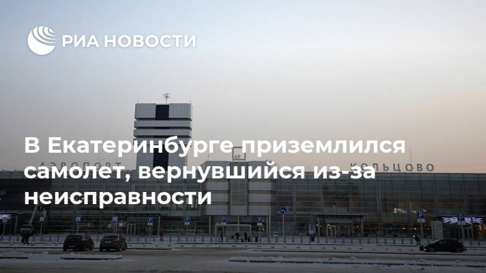 В Екатеринбурге приземлился самолет, вернувшийся из-за неисправности