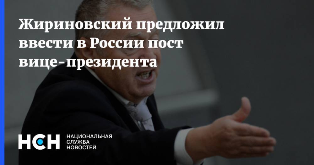 Жириновский предложил ввести в России пост вице-президента