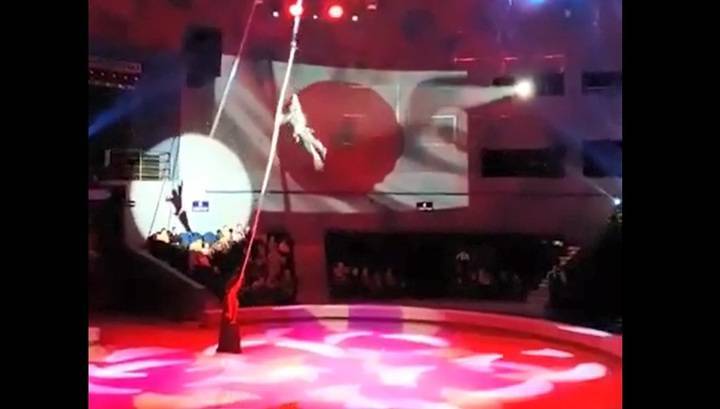 Гимнастка рухнула с высоты во время выступления во Владивостоке. Видео