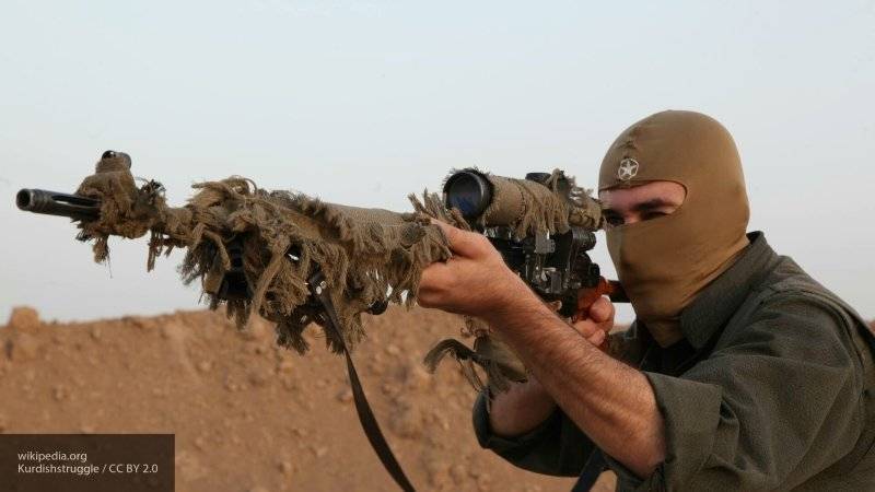 Курды напали на бойцов протурецких ополчений неподалеку от города Тель-Абъяд в Сирии