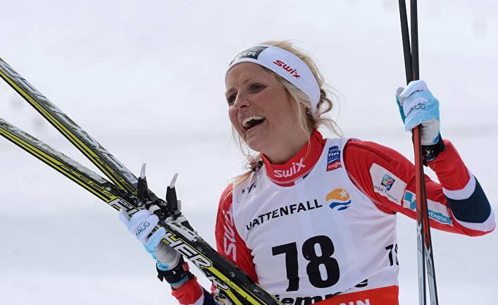 Ilta-Sanomat (Финляндия): Терезе Йохауг была смущена комплиментом звезды лыжного спорта России Сергея Устюгова