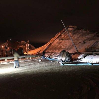 В Оренбурге начали разбор завалов на месте обрушения путепровода