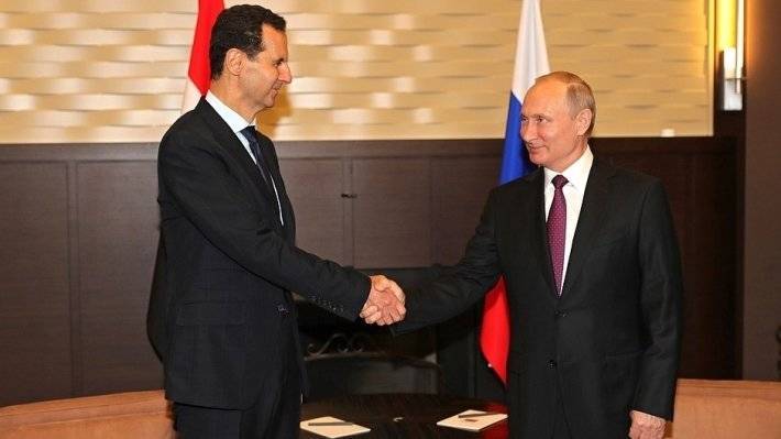 Владимир Путин поздравил Башара Асада с Новым годом