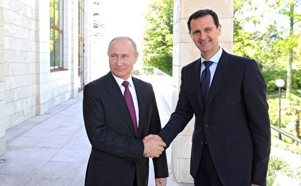 Владимир Путин поздравил президента Сирии Асада с Новым годом