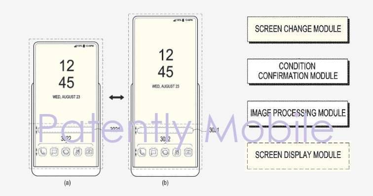 Samsung может работать над смартфоном с увеличивающимся экраном