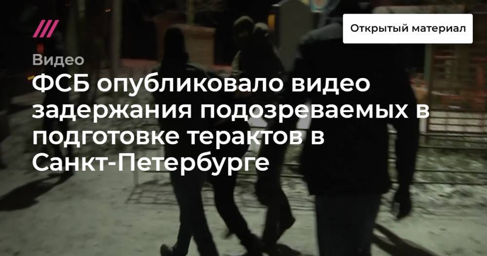 ФСБ опубликовало видео задержания подозреваемых в подготовке терактов в Санкт-Петербурге