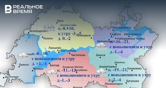 Сегодня в Татарстане ожидается снег, сильный ветер и до +1 градуса