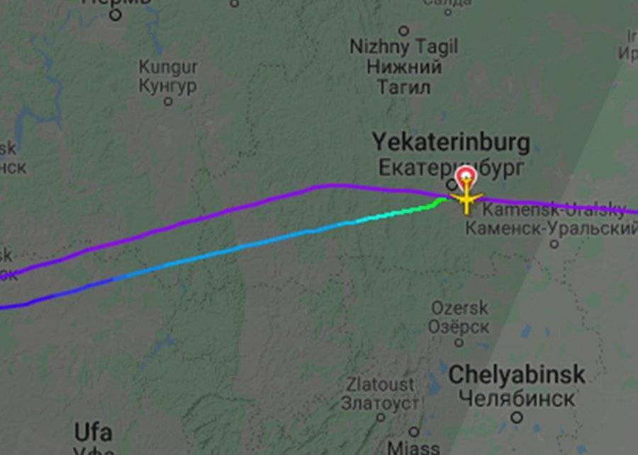 Названа причина посадки в Екатеринбурге рейса Новосибирск – Москва