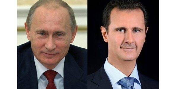 Асад поблагодарил Путина за помощь народу Сирии в избавлении от терроризма