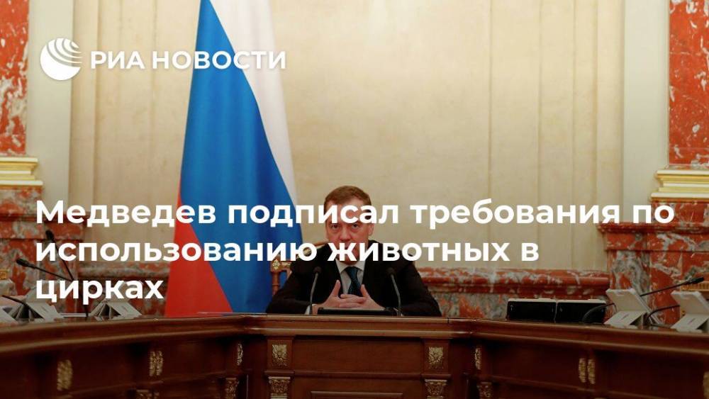 Медведев подписал требования по использованию животных в цирках