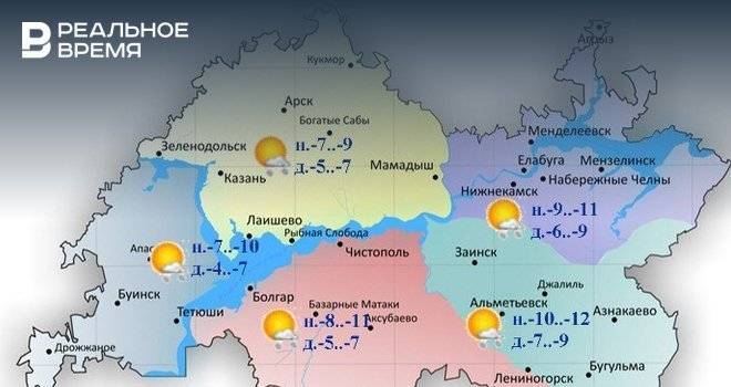 Сегодня в Татарстане ожидается снег, гололедица и до -9 градусов
