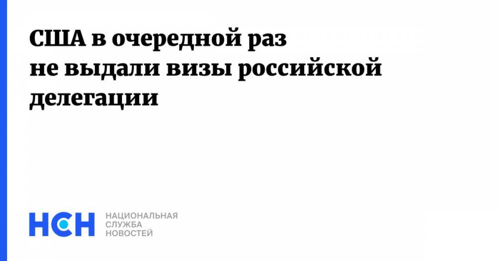 Олег Мальгинов - США в очередной раз не выдали визы российской делегации - nsn.fm - Россия - США - Вашингтон