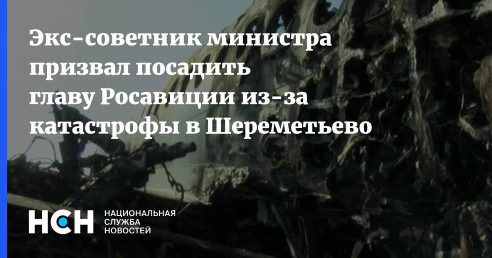 Экс-советник министра призвал посадить главу Росавиции из-за катастрофы в Шереметьево