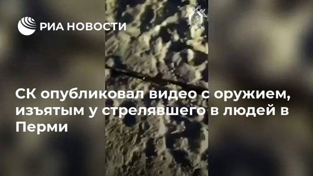 СК опубликовал видео с оружием, изъятым у стрелявшего в людей в Перми
