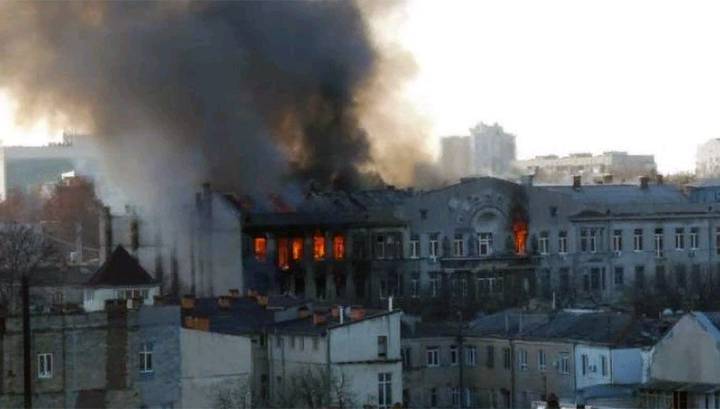 В Одессе объявлен траур после пожара в колледже