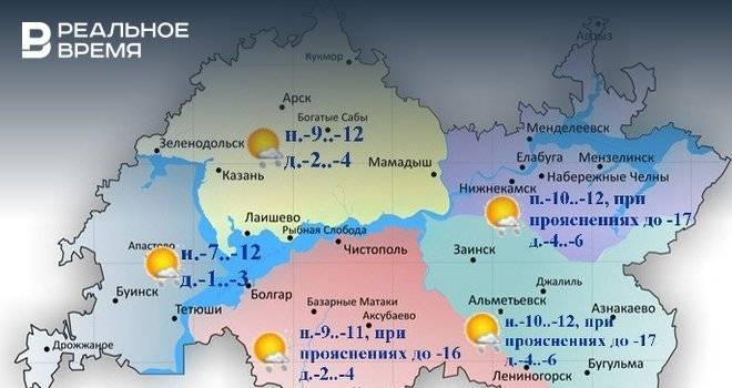 Сегодня в Татарстане ожидается снег, гололедица и до -6 градусов