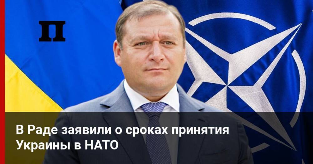 В Раде заявили о сроках принятия Украины в НАТО