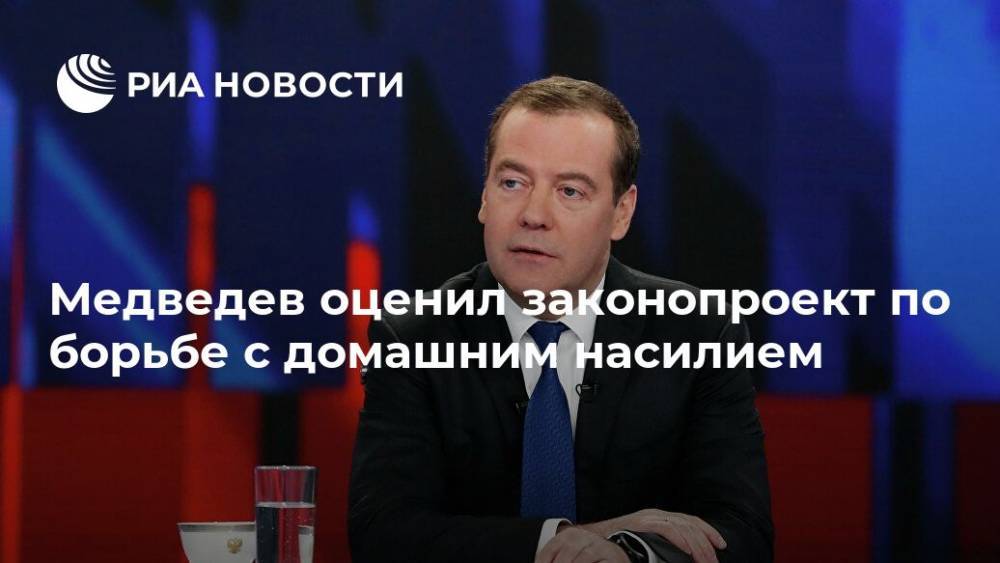 Медведев оценил законопроект по борьбе с домашним насилием