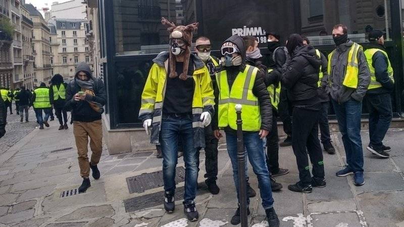 Шествие «желтых жилетов» началось в Париже