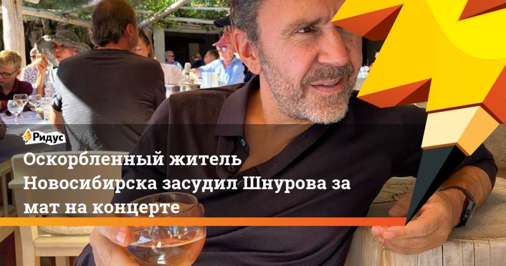 Оскорбленный житель Новосибирска засудил Шнурова замат наконцерте