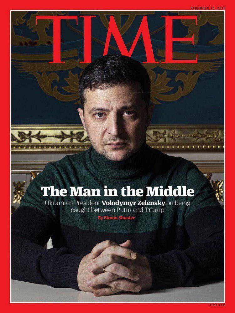 Небритый Зеленский в водолазке попал на обложку журнала Time