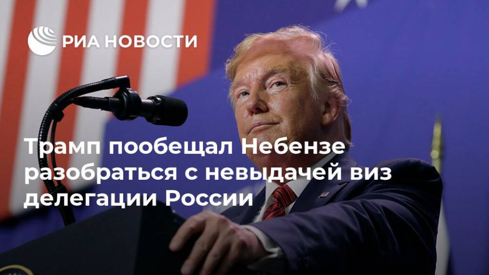 Трамп пообещал Небензе разобраться с невыдачей виз делегации России