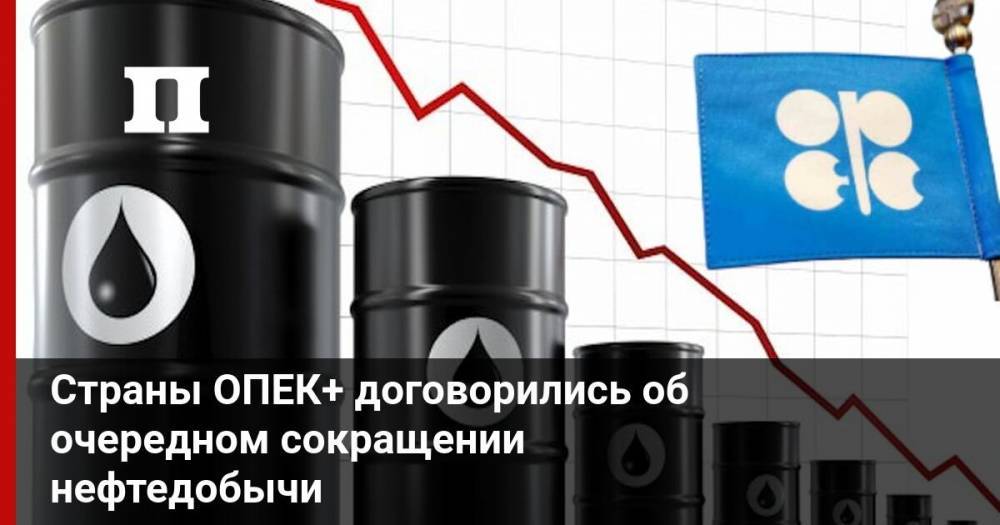 Страны ОПЕК+ договорились об очередном сокращении нефтедобычи