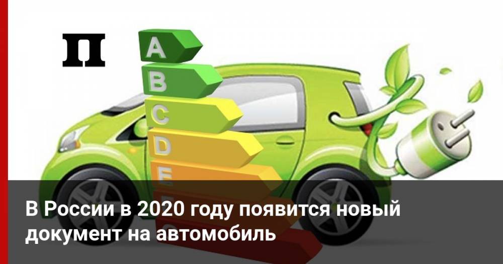 В России в 2020 году появится новый документ на автомобиль