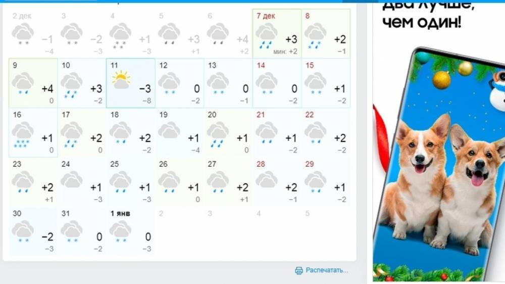 Появился прогноз погоды на Новогоднюю ночь в Петрозаводске