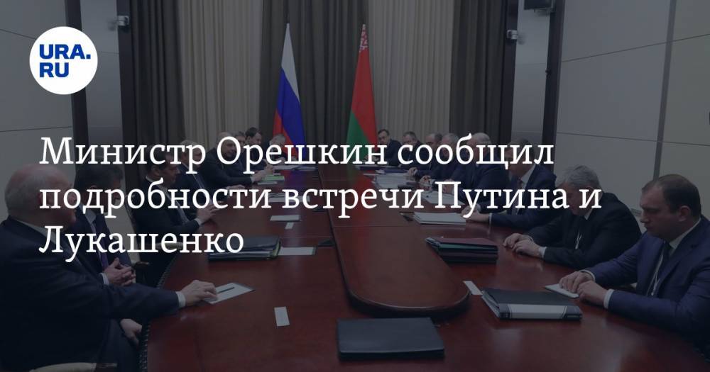 Министр Орешкин сообщил подробности встречи Путина и Лукашенко