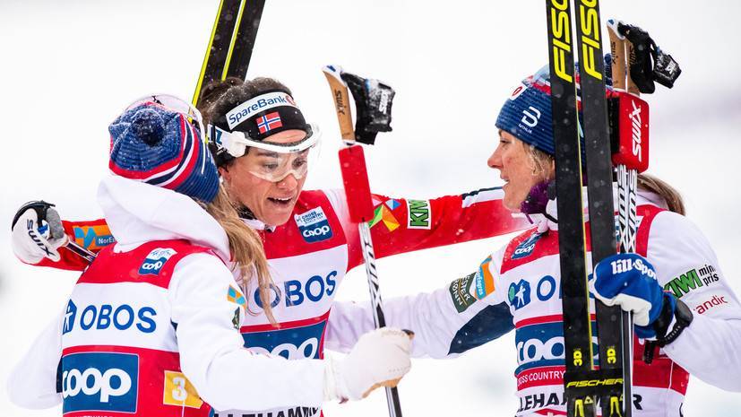 Норвежские лыжницы выиграли эстафету на этапе КМ в Лиллехаммере, Россия — шестая