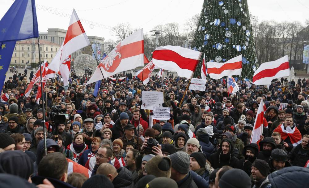Оппозиция в Белоруссии провела митинг в Минске против интеграции с Россией