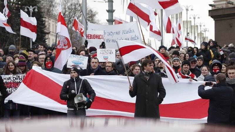 Незаконный митинг против интеграции Белоруссии и РФ прошел в Минске