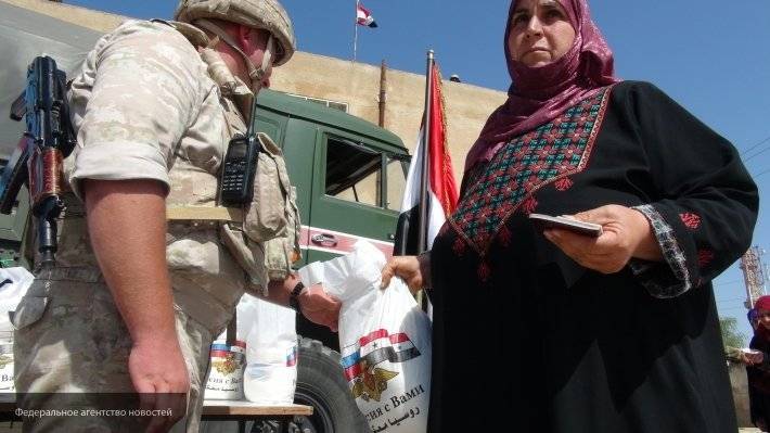 Военнослужащие РФ доставили гумпомощь жителям освобожденных городов Сирии