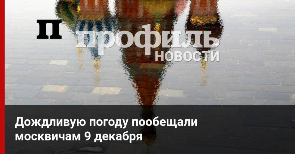 Дождливую погоду пообещали москвичам 9 декабря