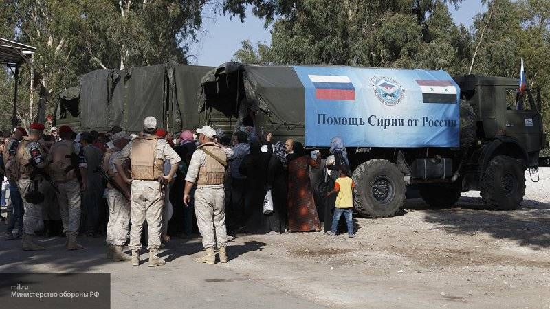Россия впервые привезла продовольствие для жителей сирийской Ракки
