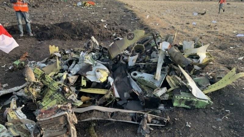 Черный ящик упавшего самолета найден в Эфиопии