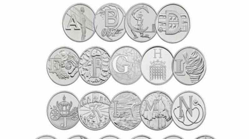 Охота на монеты: в Великобритании появились дополнительные десятипенсовые монеты с буквами алфавита от A до Z