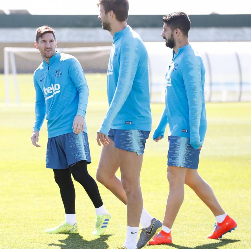 Месси и Суарес возобновили тренировки в общей группе «Барселоны»